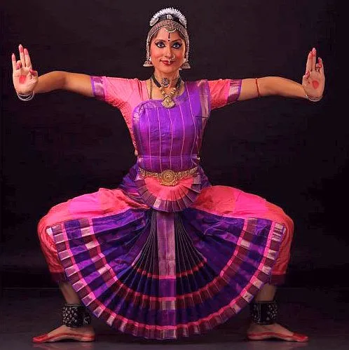 Bharatanatyam dancer in performance